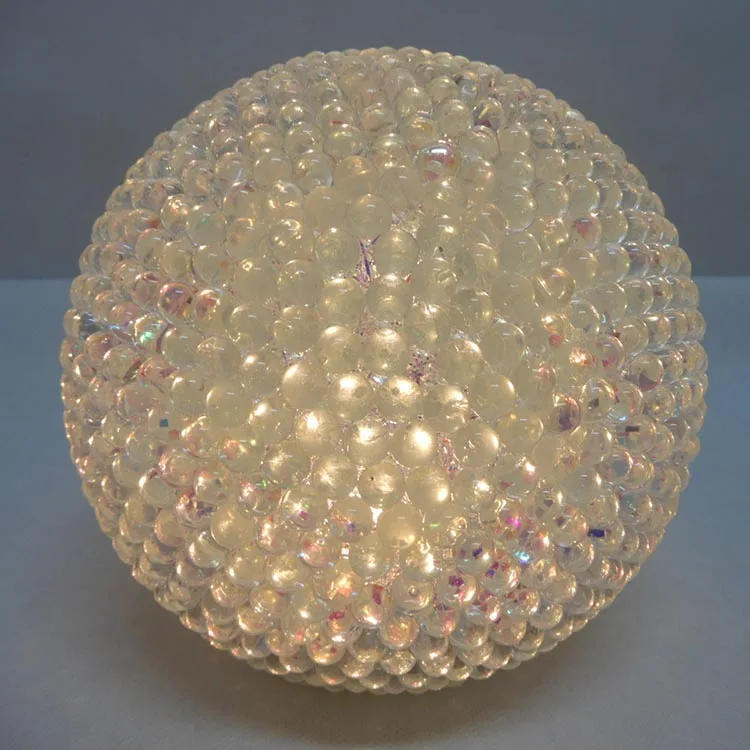 
wholesale christmas Ornament 100mm Acrylic Bead Ball With 1L Warm White Light 