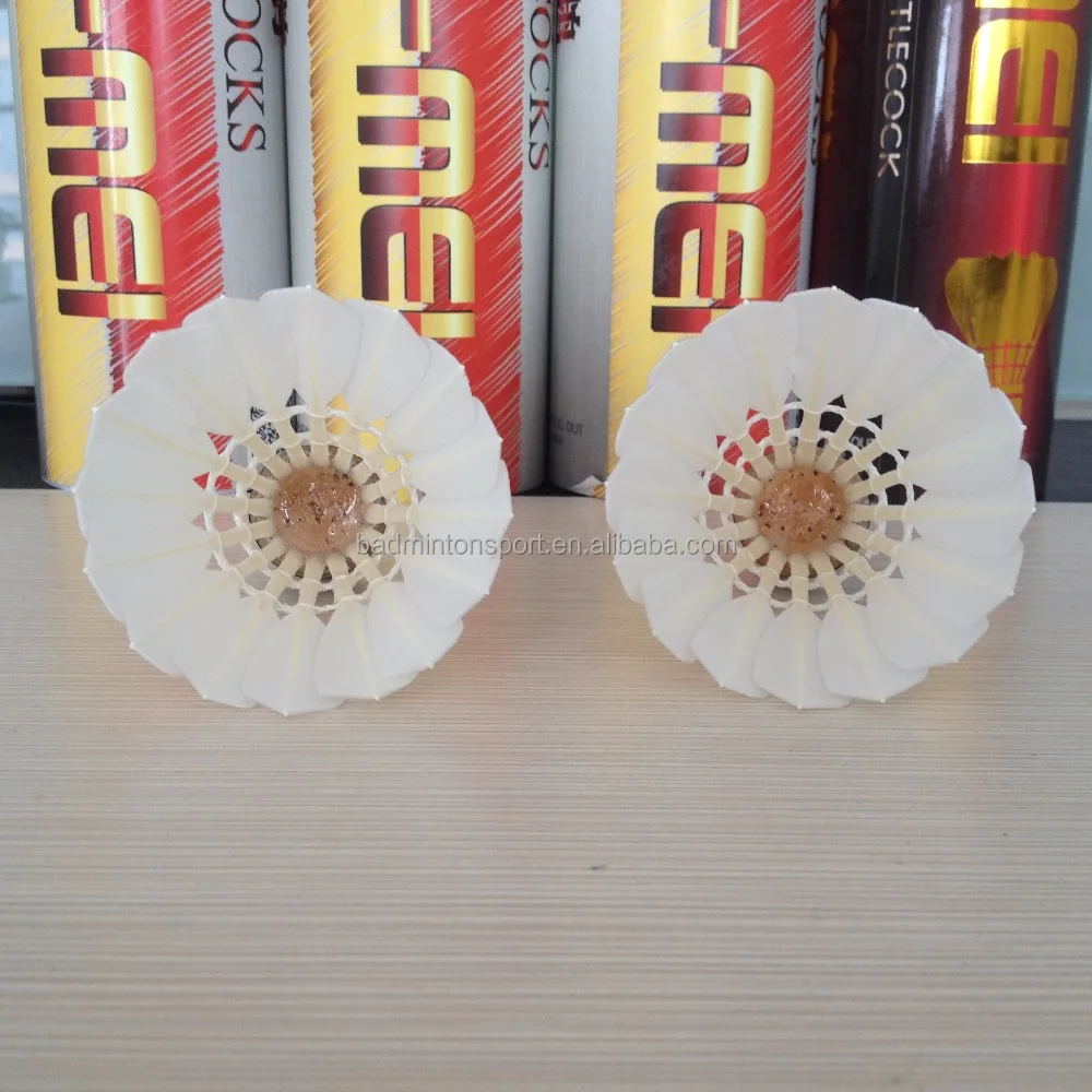 China top quality goose feather badminton shuttlecock OEM production as yy quality (Anhui Lingmei AH-31)