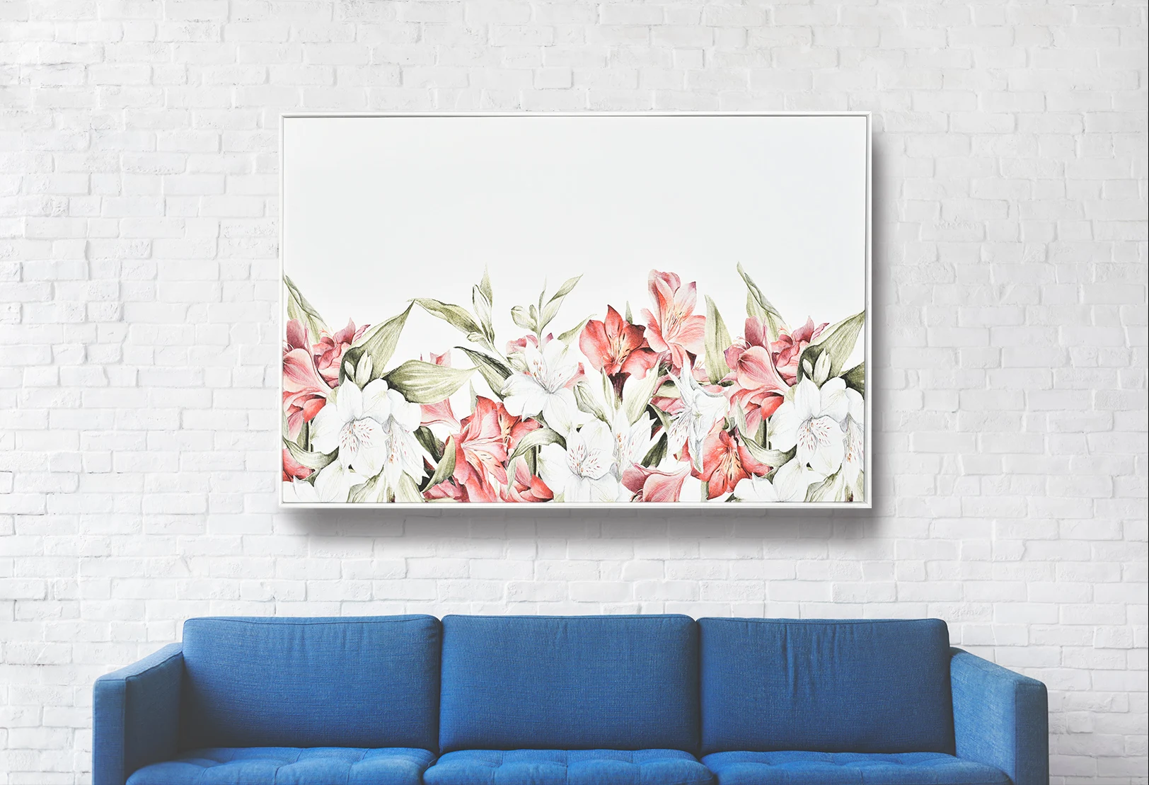 60x90cm Decorative Narrow Profile Black White Wooden Floating frame Canvas Floater Frame