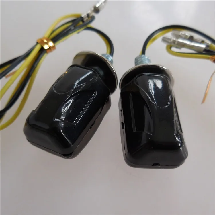 2x 6 SMD Smoked LED Mini Motorcycle Turn Signals Blinker Amber Indicators Lights For Motorbike Scooter Quad Cruiser Off Road