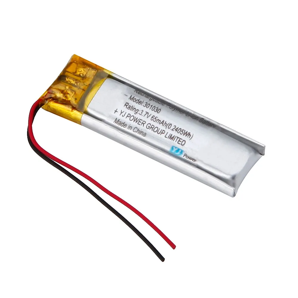 REACH Approved 3.7v li-ion battery YJ401622 100mAh lipo rechargeable battery for small handheld power tool with battery terminal