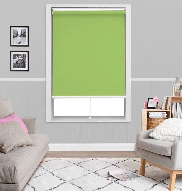 Cordless Roller Blind Light Filtering Fabric Spring Roller Curtain