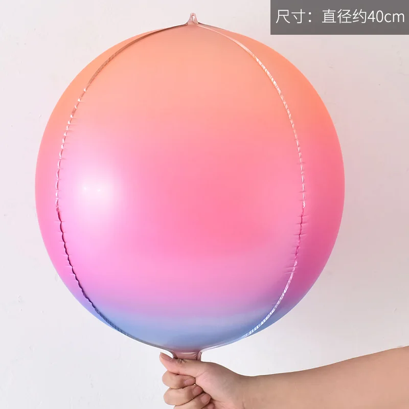 2019 NEW OEM 4D Foil Balloon Round Aluminum Foil Balloon Mirror Metallic Golden Balloon Birthday Party