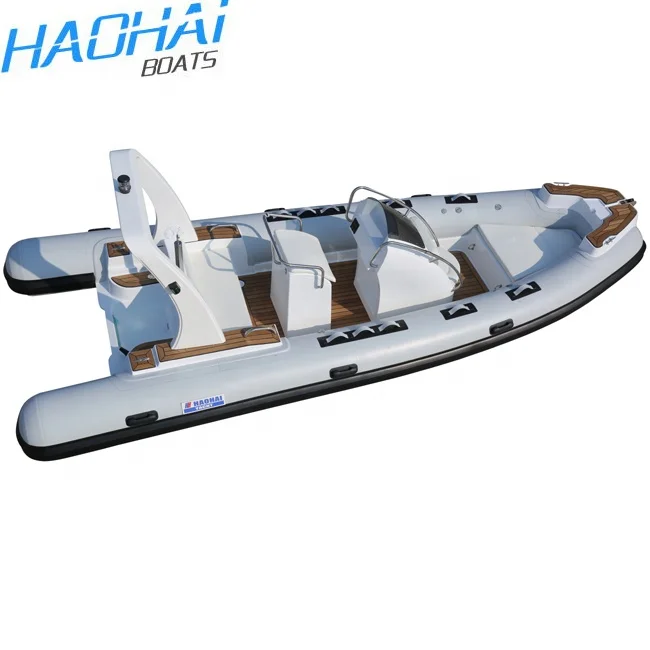 Fiberglass Inflatable RIB Fishing Boat with Console for Sale