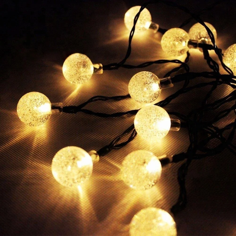 
Hot Sale Grape Shaped Solar Waterproof Outdoor Decorative Lamps Crystal Ball Globe outdoor string led lights 