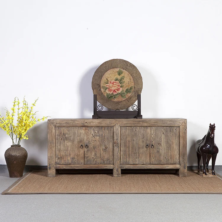 
Living room wooden storage cabinet recycled wood sideboard for sale 
