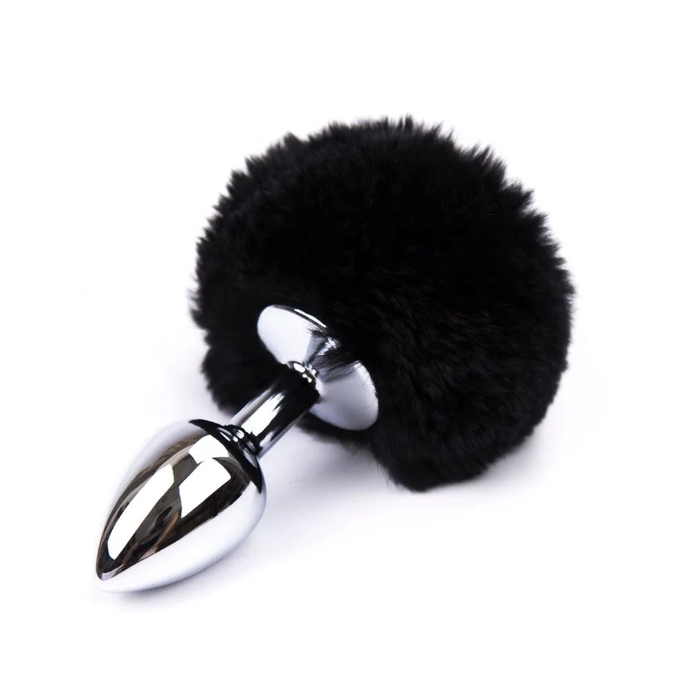 Metal Rabbit Tail Anal Plug 6 Color 3 Sizes Stainless Steel Bunny Fetish Bondage Sex Female Bondage Fox Tail Plugs Butt Plugs