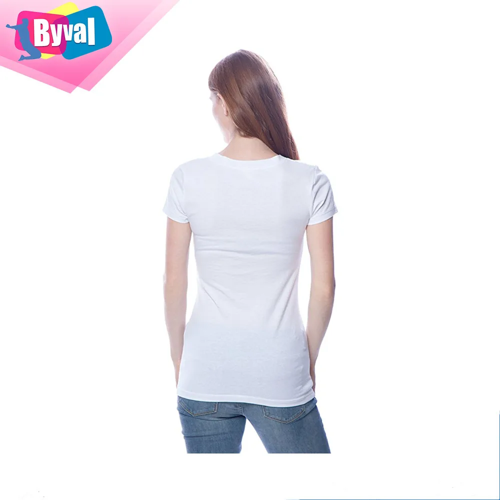 Простые женские футболки базовая футболка с V-образным вырезом мягкие пустые топы под рубашки оптовая продажа
