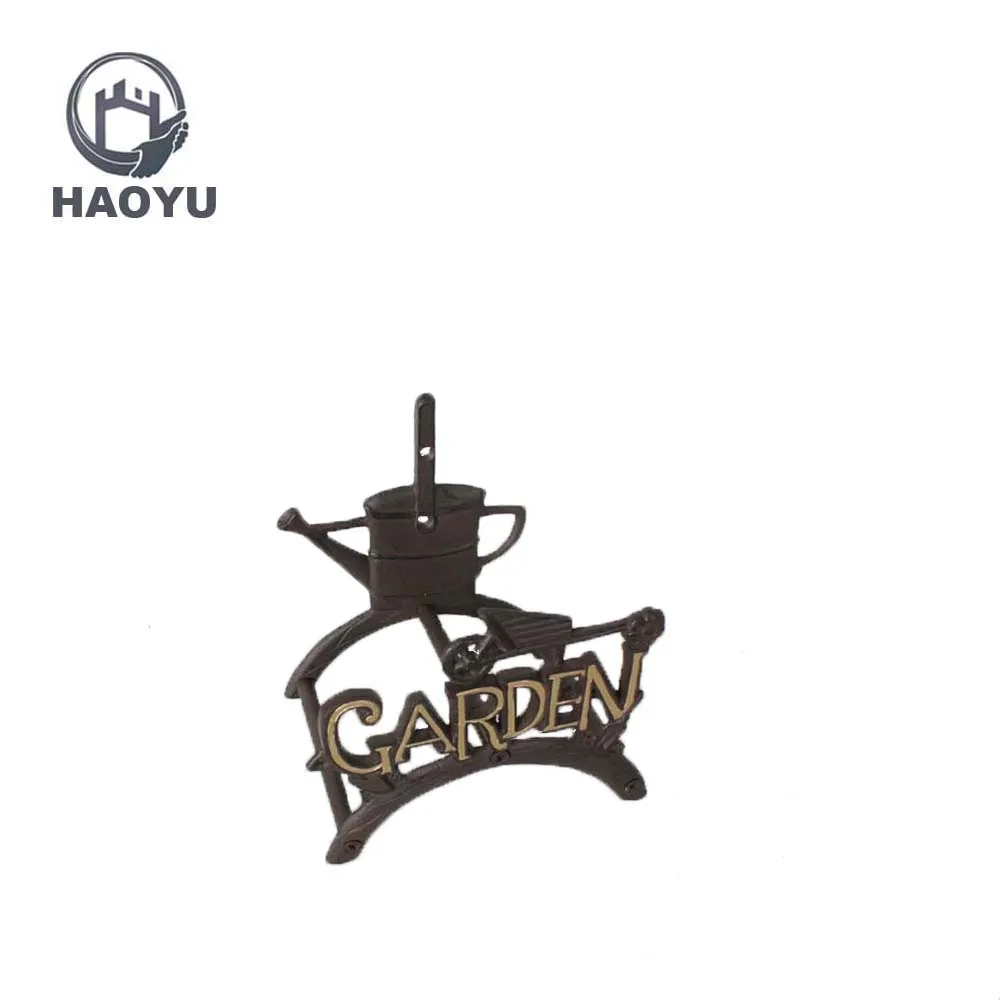 Antique cast iron metal horse head shaped hose holder for home decor garden decoration wall mounted