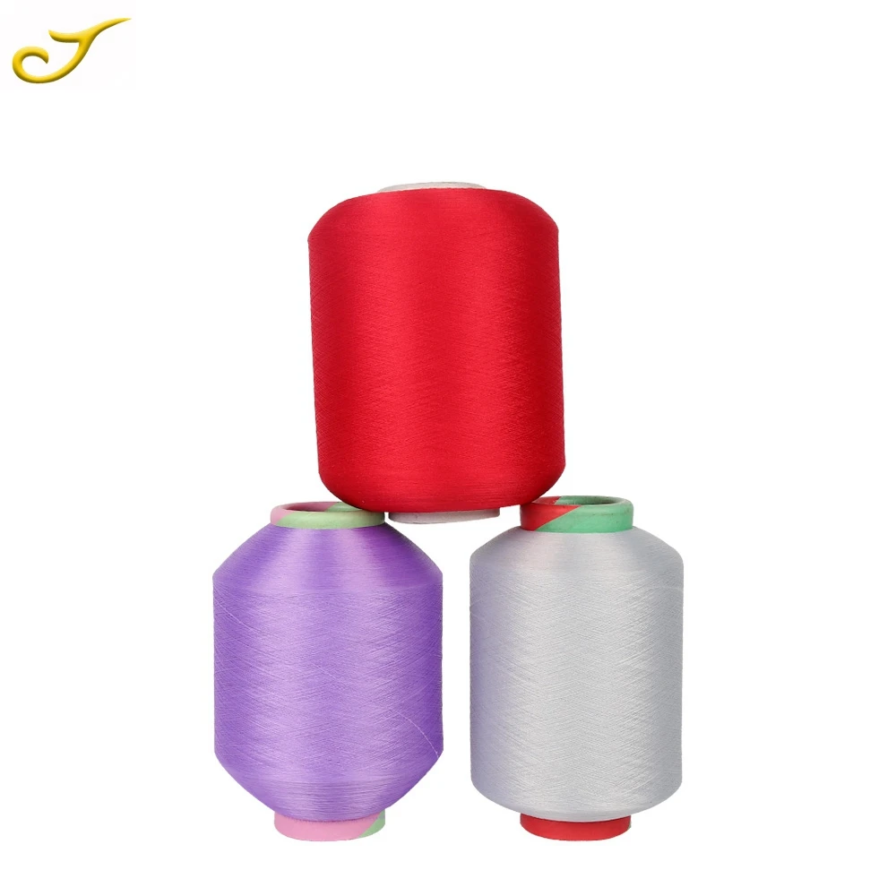 Polyester Core Spun Yarn Dyed Elastic Different Colors for Knitting and Weaving Socks Raw Pattern Spandex Covered Yarn