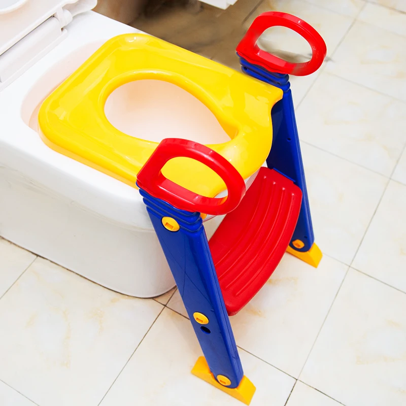 
factory price plastic folding kids potty training seat with step 