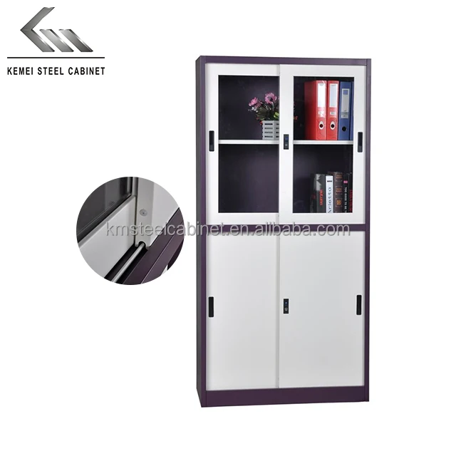Office Steel Cabinet Sliding Door Filing Storage Metal Furniture