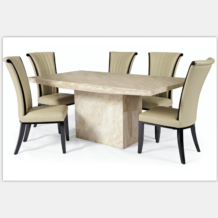 Итальянский белый доломит, круглый обеденный стол из белого мрамора