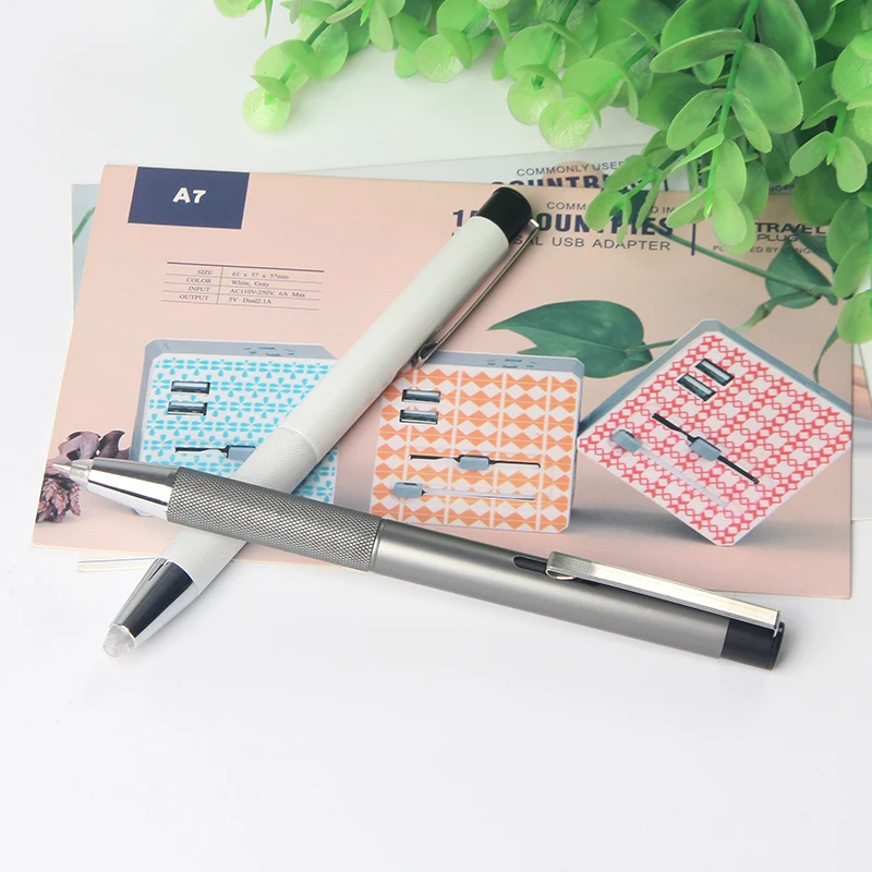 New model promotion gift led metal click ball pen with led light tip pen