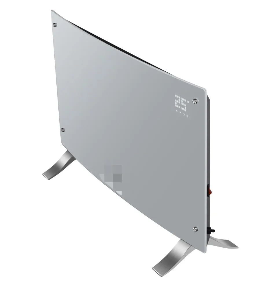 Electric curved high efficient decorative wall panels glass heater touch screen