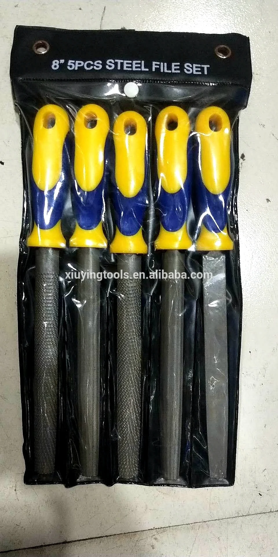 5ps Steel File Set Include Flat,Half Round,Round,Square And Three Square Files Set