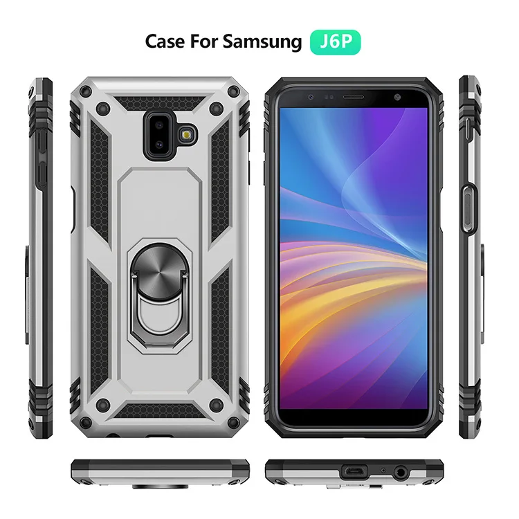 360 Degree Rotation ring kickstand back cover phone case for Samsung Galaxy J2 PRO/ J3 /J4 J5 J6 J7
