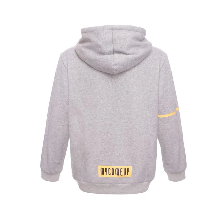 winter thick basketball ski snowboard cut and sew light grey 400 gsm cotton print fleece hoodie hooded sweatshirts