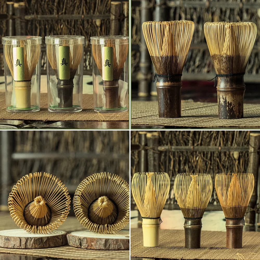 Japan Handmade Travel Mini Whisk Utensil Bamboo Canister Matcha Baking Whisk Wiper Bowl Chasen Custom Tea Set