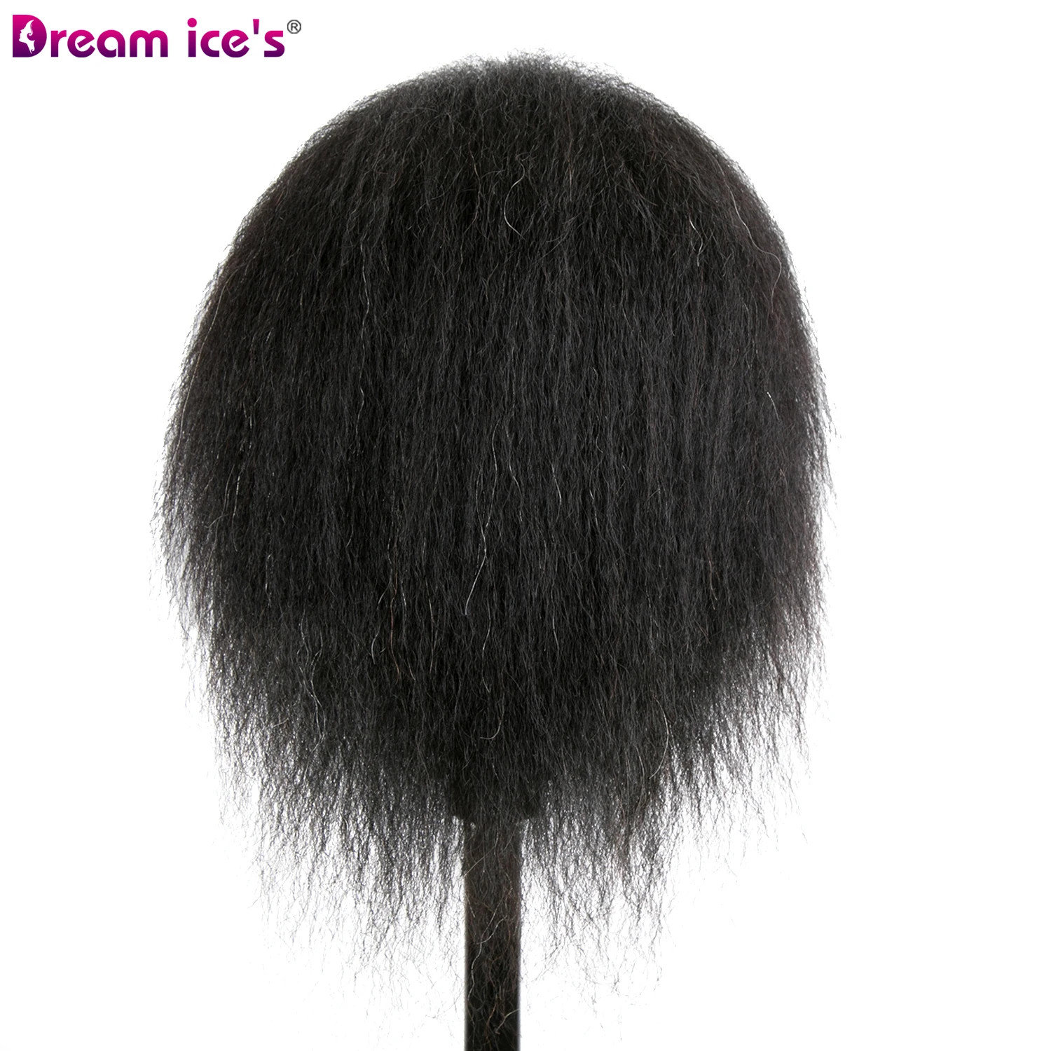 Dream.Ice, заводская цена, 8-24 дюйма, необработанный русский манекен для обучения человеческих волос, голова для чернокожих женщин