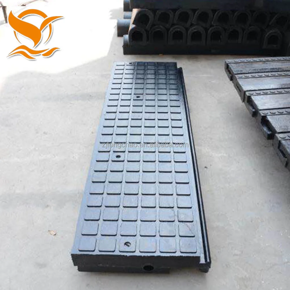 2018 anti vibration track sleeper grooved rubber pads