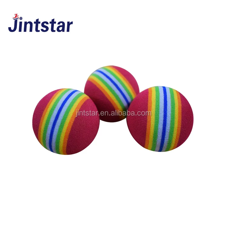 
Custom high bouncing 42mm foam EVA golf ball rubber golf rainbow ball 