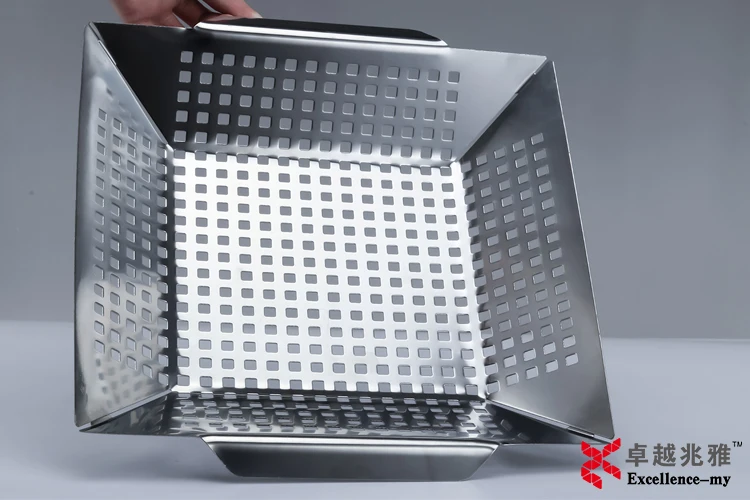 Stainless Steel Grill Basket Non Stick Vegetable Topper