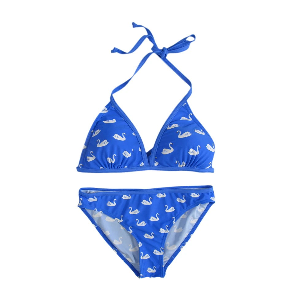 Low moq OEM custom printed beachwear  kids swimwear children cute dot bikini