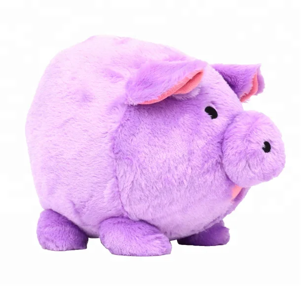 Customized Cute Kids Soft Plush Pink Pig Piggy Coin Bank