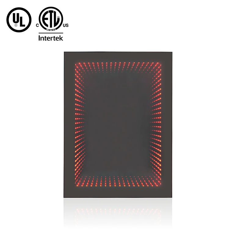 Decorative Wall Mirror Rectangle Infinity Mirror Bathroom Mirror With Led Light