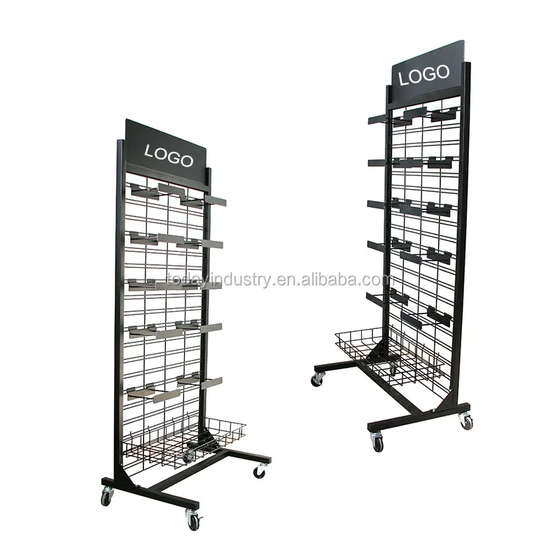 3Layer POS Floor Pharmcy Salon Hair Color Drug Cosmetic Store Shelf Metal Makeup Display Stand Hair Care Display Stand