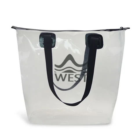 
DIY Transparent Shoulder Bag Summer Beach Clear PVC Tote Bag with Custom Logos 