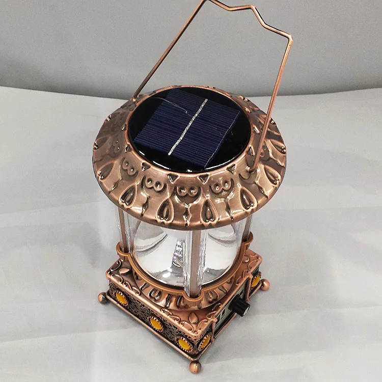 Hot Selling 12V Solar LED Rechargeable Camping Light Battery Power Source Aluminum Alloy Flashlight 6V Input Voltage