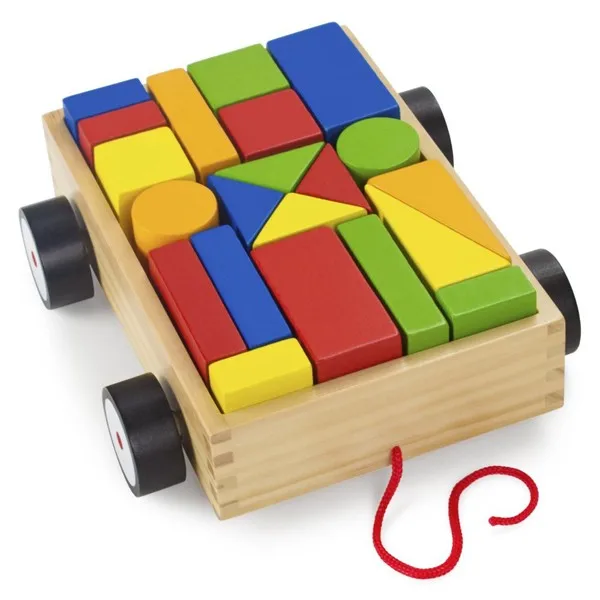 
New product wooden craft pull and push toy kids wooden wheel for toy 