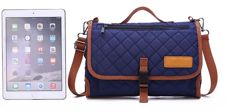 
quilted nylon portable baby changing pad waterproof changing mat buddy bag with small pillow for the baby 