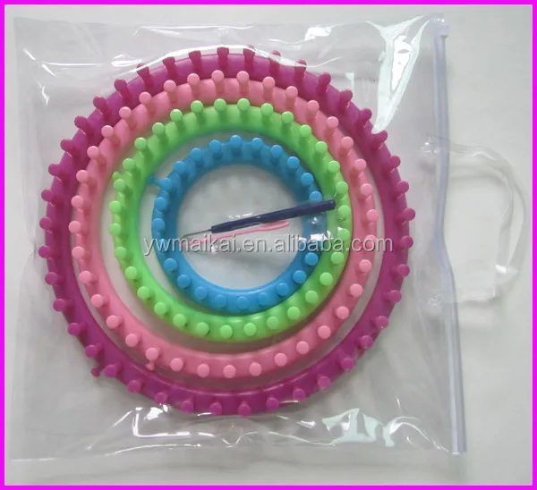 
High quality 4pcs/set ABS/plastic round shape knitting loom 