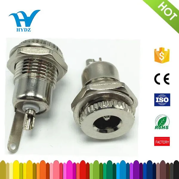 Постоянного тока металл панель гнездо джек разъем для питания