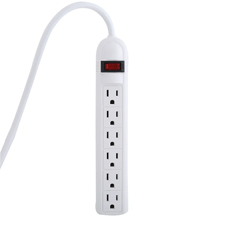 
 Американский удлинитель/3 Pin Электрический разъем удлинителя/6 розетки США сетевой фильтр  