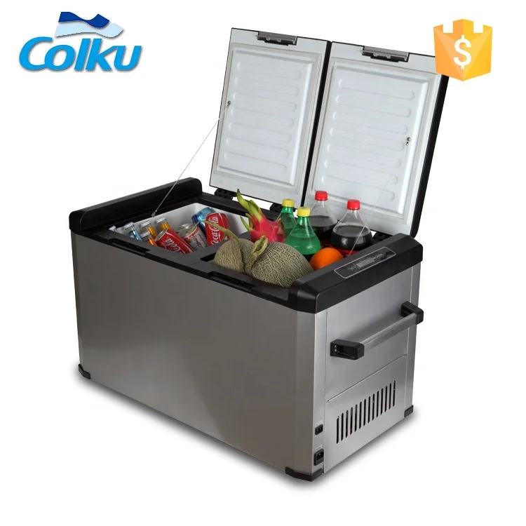 Colku 60L DC Mobile Fridge Dual Compartment Medical Car Refrigerator Micro Rv Freezer