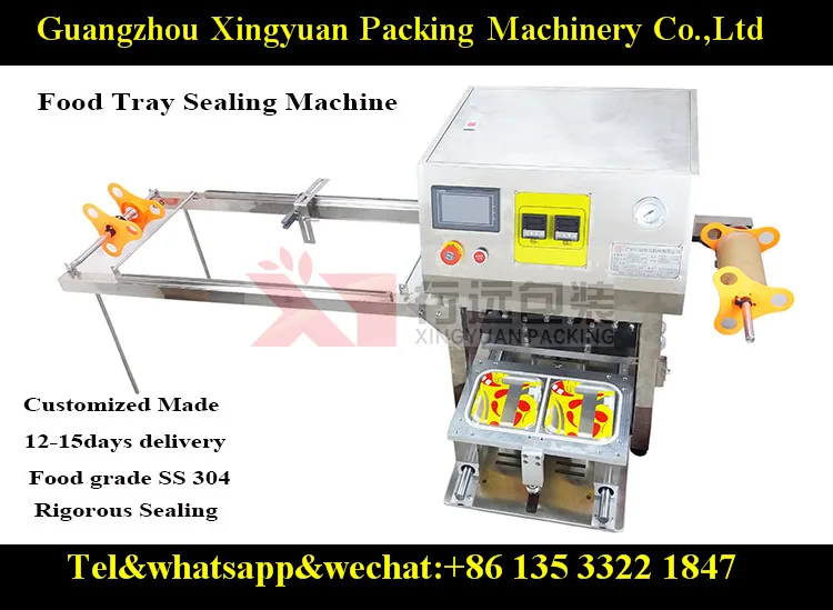 New design desktop type tofu box fresh meat tray sealing machine/food container sealer machine