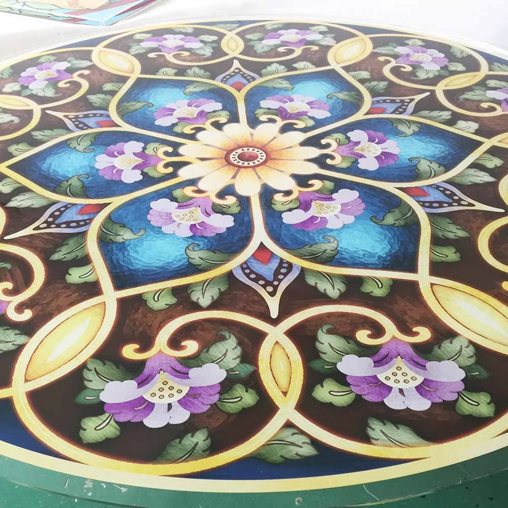 
Factory custom transparent 20mm acrylic plate UV printing PMMA plastic plexiglass desktop board 