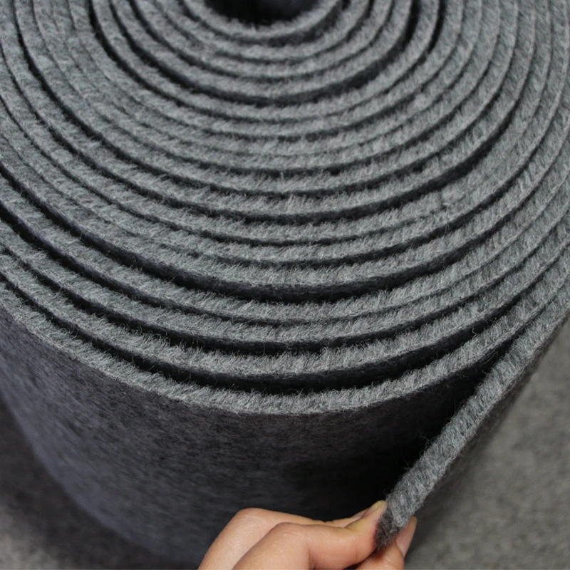 100% polyester needle punched Wedding event red carpet Machine made non-woven plain velour carpet