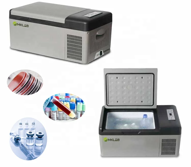 
MKLAB Dual-Powered with Li Battery 25L Car Refrigerator Freezer Vaccine Refrigerator 