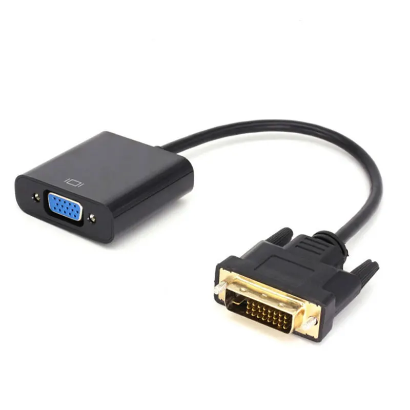 DVI-D 24 + 1 штырьковый разъем для VGA 15Pin Активный Кабель-адаптер конвертер 1080P SY