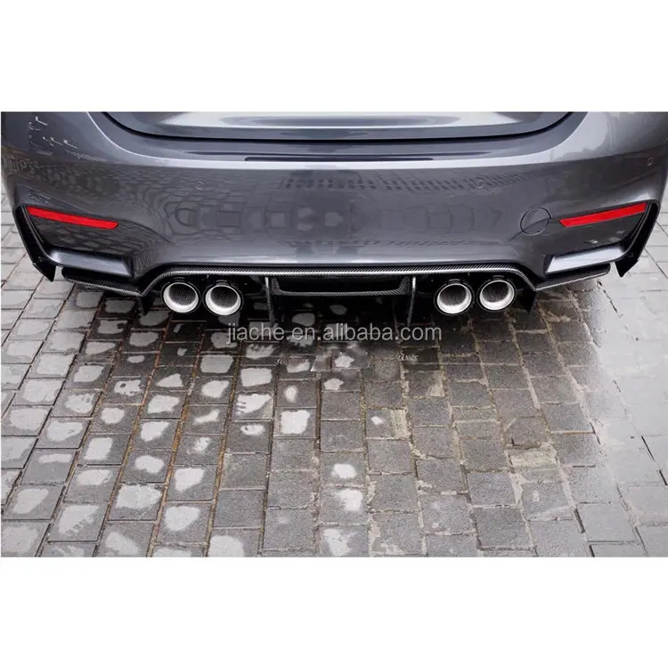 Carbon Fiber Rear Lip Diffuser Splitters Spoiler Bumper Chin Guard For BMW F80 M3 F82 F83 M4 2014-2018 PSM Style