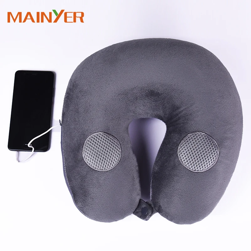 
Travel U Shape Neck Speaker Pillow MP3 Musical Microbeads Pillow 