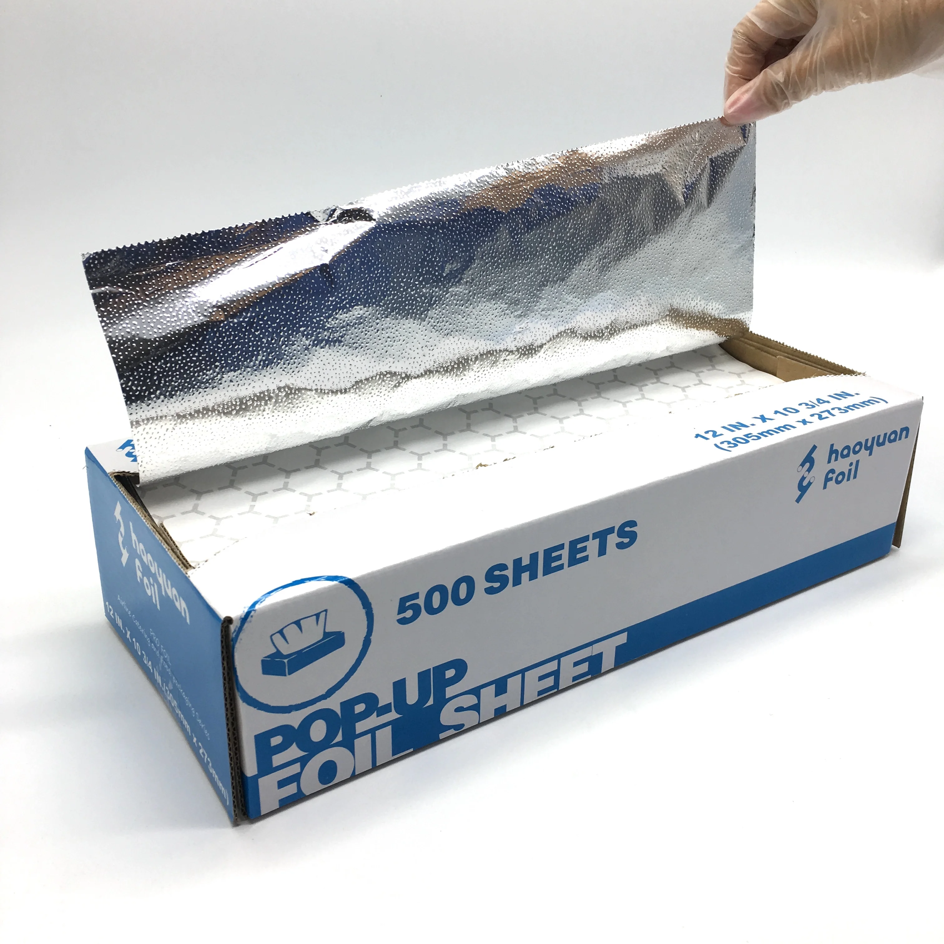 pop-up household aluminium foil for kitchen use wrapper for food packing