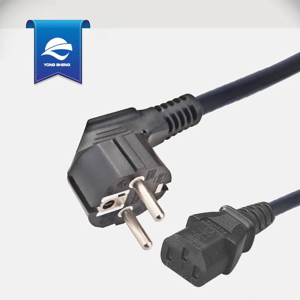 
VDE approval euro schuko 250v power plug and IEC C13 