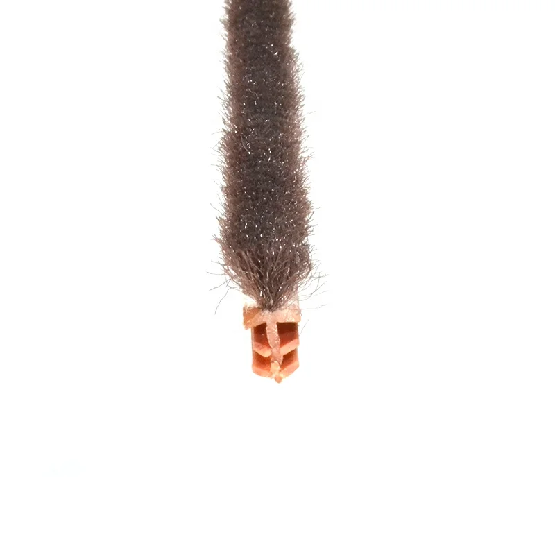 Kerf mounted pile weatherstripping