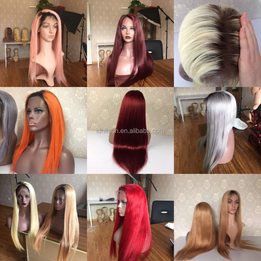 cheap wholesale manufacturer blonde 1b roots straight strong no shedding cuticle aligned virgin human hair lace front wigs